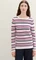 Tom Tailor Rundhalsausschnitt Strickpullover berry knit stripe design (Damen) Vorschaubild