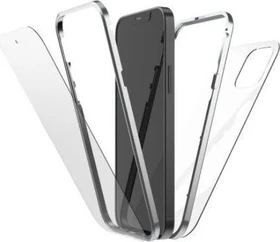Black Rock 360° Glass Case für Apple iPhone 13 transparent/silber