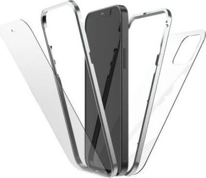 Black Rock 360° Glass Case für Apple iPhone 13 transparent/silber