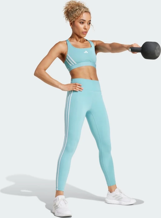 adidas Train Essentials 3-Streifen High-Waisted Hose 7/8 mint ton (Damen)