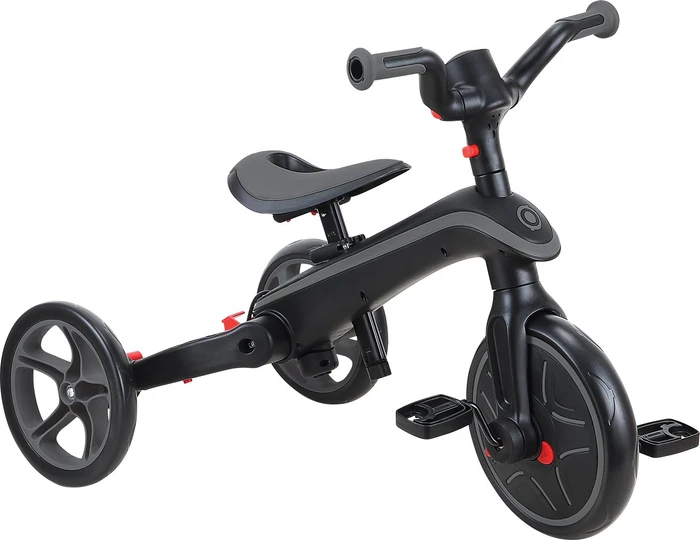 Globber Explorer Trike Foldable 4in1 schwarz/grau