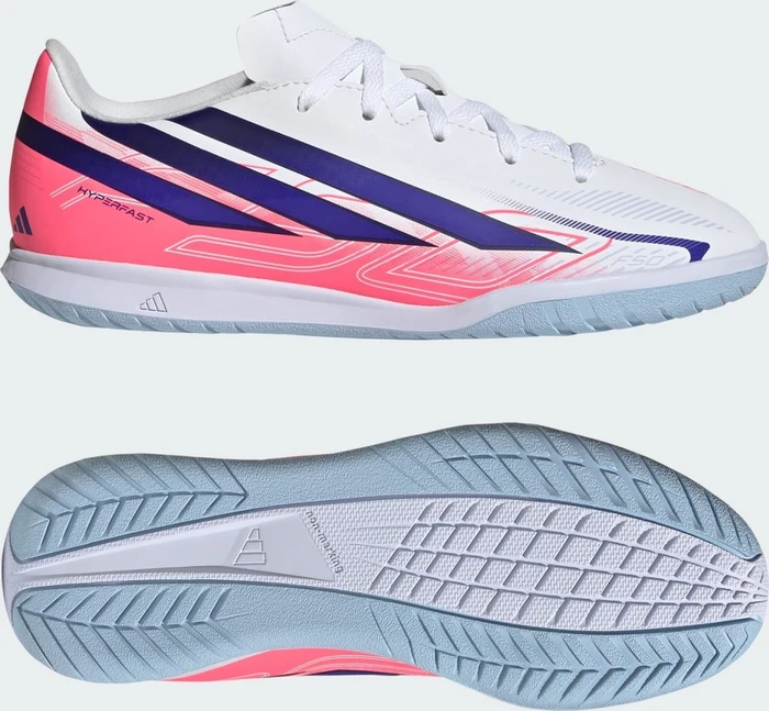 adidas F50 Hyperfast Club IN cloud white/solar purple/solar turbo (Junior)