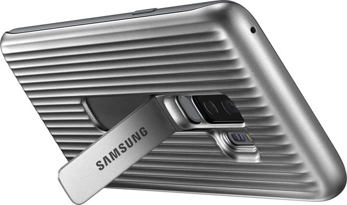Samsung Protective Standing Cover für Galaxy S9+ silber