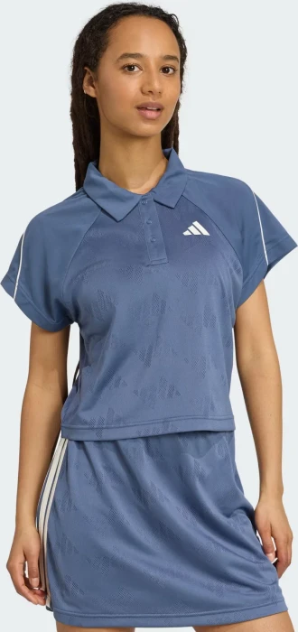 adidas Stadium 3-Streifen vom Tennis inspiriertes Poloshirt kurzarm preloved ink/off white (Damen)