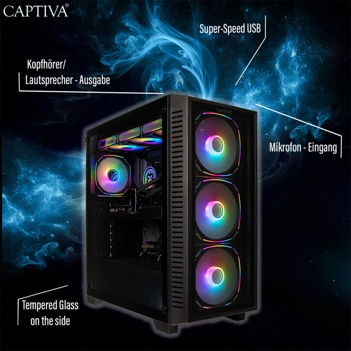 Captiva Ultimate Gaming R10-3310, Ryzen 9 9900X, 64GB RAM, 2TB SSD, GeForce RTX 5090