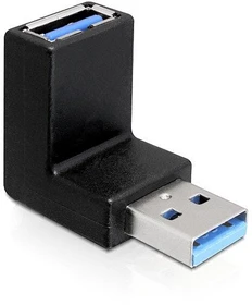 DeLOCK USB 3.0 Adapter, USB-A [Stecker] auf USB-A [Buchse], vertikal gewinkelt 90°