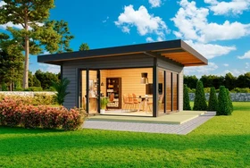Lasita Maja Domeo 9 Gartenhaus carbongrau