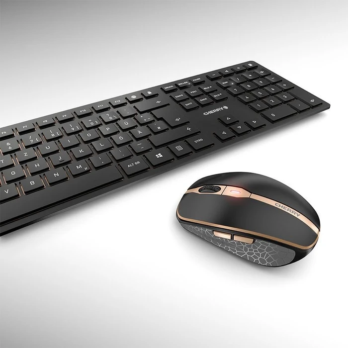 Cherry DW 9100 Slim schwarz/bronze, USB/Bluetooth, IT