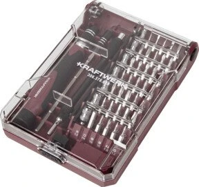 Kraftwerk Bitset/Steckschlüsselsatz inkl. Werkzeugbox, 45-tlg.