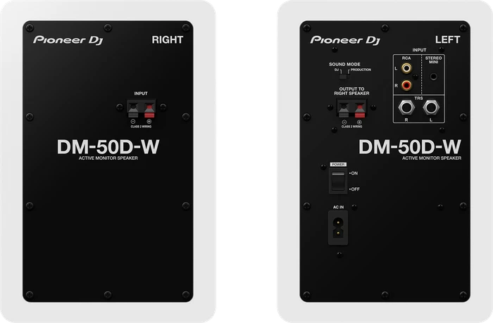 Pioneer DJ DM-50D weiß, Paar