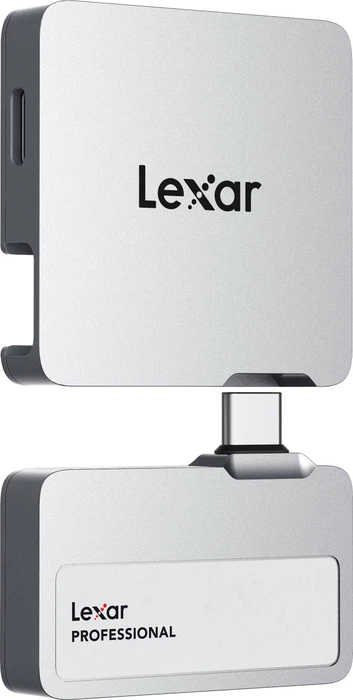 Lexar Professional Go Portable SSD with Hub (SL400), silber, 2TB, USB-C 3.2