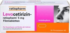 Levocetirizin-ratiopharm 5mg Filmtabletten, 50 Stück