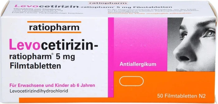 Levocetirizin-ratiopharm 5mg Filmtabletten, 50 Stück