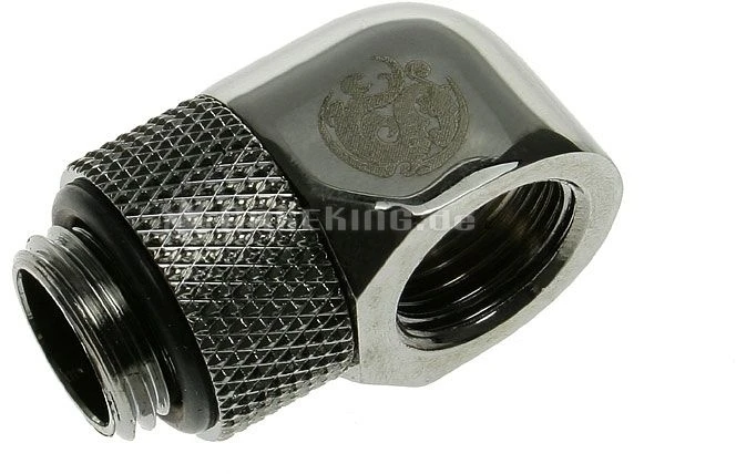 Bitspower Winkel G1/4" auf G1/4" drehbar glänzend schwarz