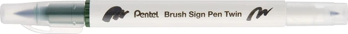 Pentel Brush Sign Pen Twin SESW30C olivgrün
