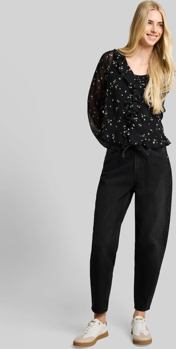 Tom Tailor Adea Barrel mit Gürtel Jeans schwarz (Damen)
