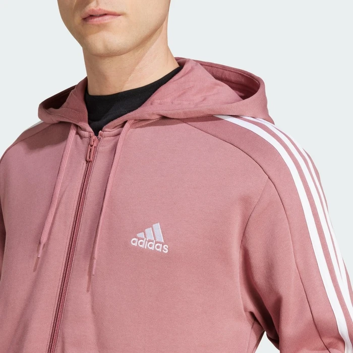 adidas Essentials French Terry 3-Streifen Hoodie preloved crimson (Herren)