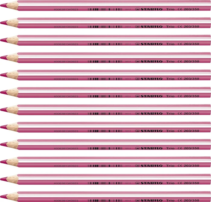 STABILO Trio thick Buntstift rosa, Kartonbox, 12er-Pack