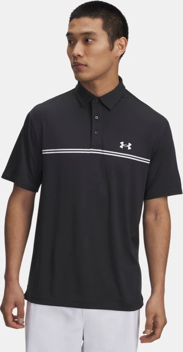 Under Armour Playoff 3.0 Stripe Poloshirt kurzarm black/summit white/white (Herren)
