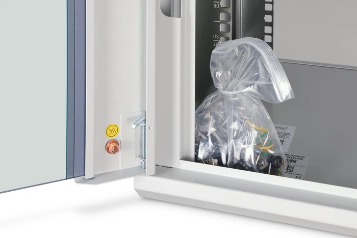 Digitus Dynamic-N Serie 19" Wandgehäuse 9HE, unmontiert, Sicherheitsglastür, IP2X, RAL 7035, 450mm tief