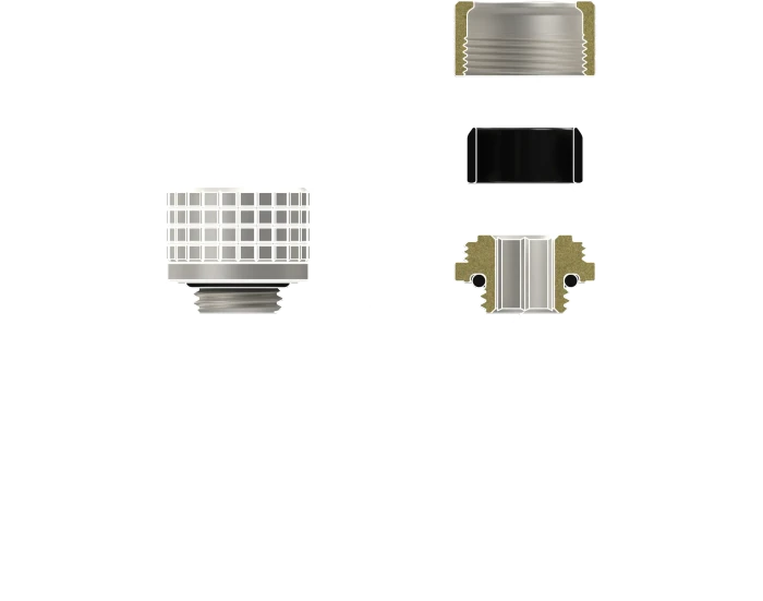 Thermal Grizzly DeltaMate Fitting HT14, G1/4" auf 14mm, Rohranschluss, matt nickel