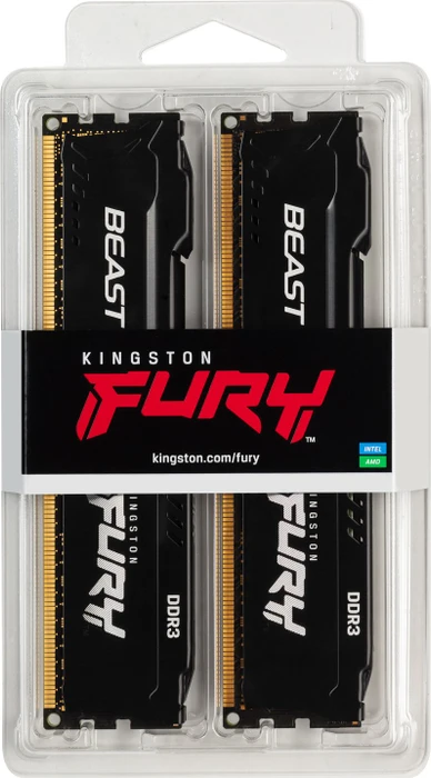 Kingston FURY Beast schwarz UDIMM 8GB Kit, DDR3-1600, CL10-10-10, 1RX8