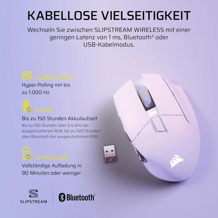 Corsair Scimitar Elite Wireless SE MMO, weiß, USB/Bluetooth