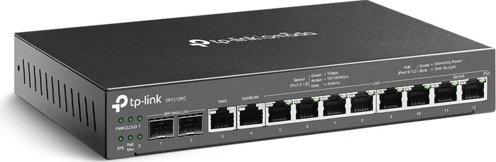 TP-Link Omada ER7212PC Gigabit Router, 10x RJ-45, 2x SFP, 110W PoE+
