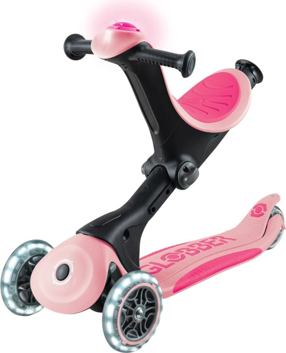Globber Go Up Deluxe Lights Kickboard pastel pink