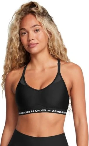 Under Armour Crossback Low Sport-BH schwarz/weiß (Damen)