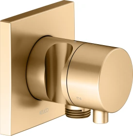 Keuco IXMO 59548 Comfort 3-Wege Umstellventil mit Schlauchanschluss und Brausehalter eckig messing gebürstet