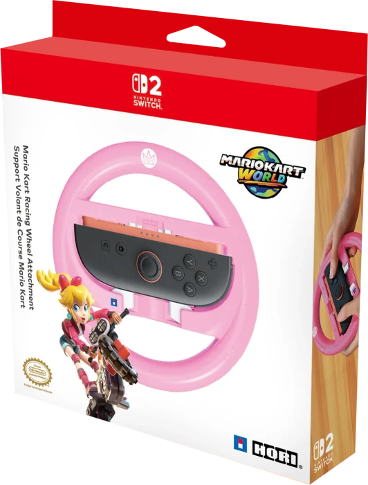 Hori Mario Kart Racing Wheel Attachment Peach rosa (Switch 2)