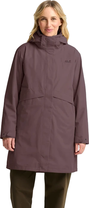 Jack Wolfskin Baylight 3in1 Funktionsmantel sheer plum (Damen)