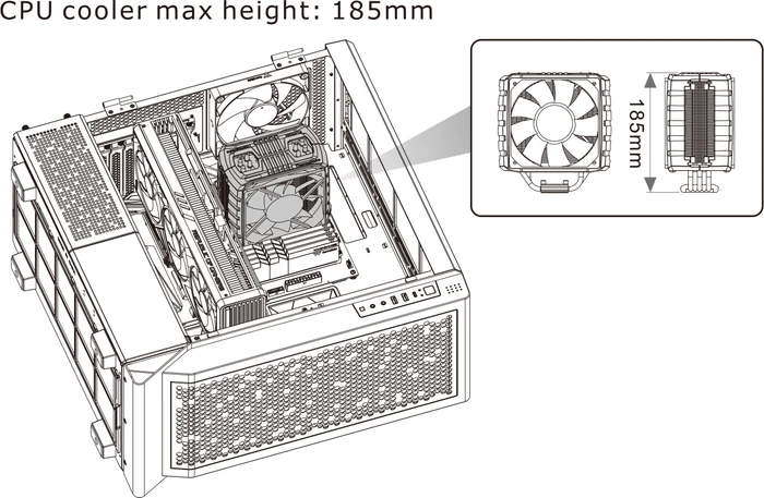 Thermaltake Ceres 500 TG ARGB, schwarz, Glasfenster