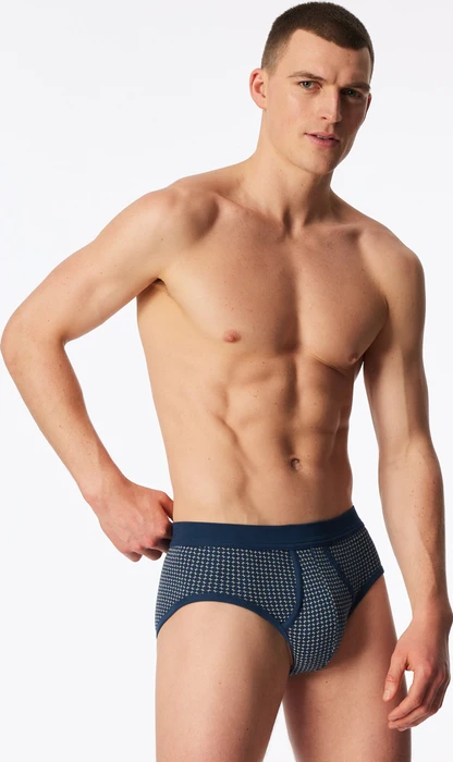 Schiesser Original Classics Feinripp mit Eingriff 2er Pack Slip blau (Herren)