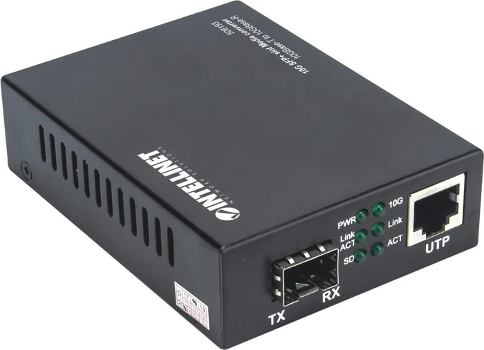 Intellinet 10G Media Converter, RJ-45, SFP+