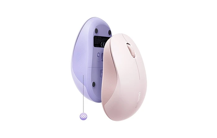 Ugreen M331 Wireless Multi-Mode Mouse, rosa, USB/Bluetooth