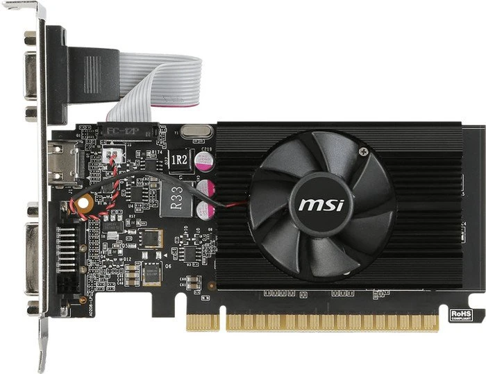 MSI GeForce GT 710 1GD3 LP, 1GD3 LP, 1GB DDR3, VGA, DVI, HDMI