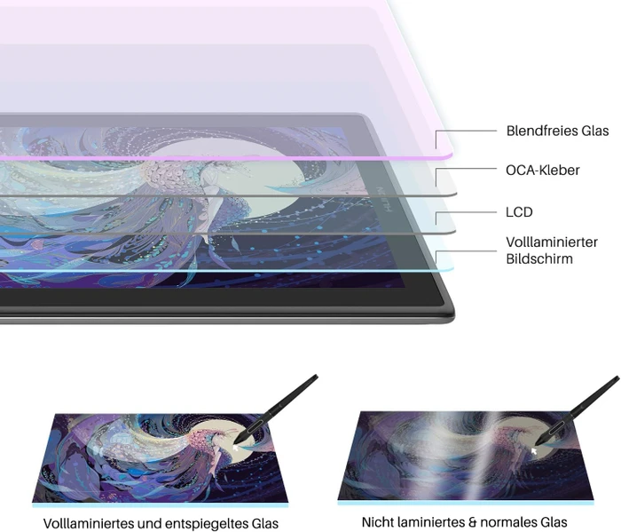 Huion Kamvas Pro 16 (2.5K), Silvery Frost