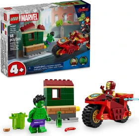 LEGO Marvel Super Heroes Spielset - Iron Man mit Bike und der Hulk