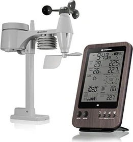 Bresser 5in1 Wettervorhersage-Center holzoptik, digital