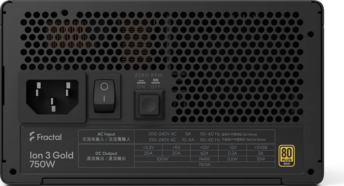 Fractal Design Ion 3 Gold 750W, ATX 3.1