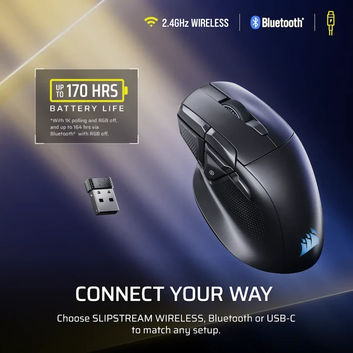 Corsair Nightsword v2 Wireless, USB/Bluetooth