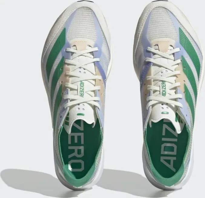 adidas Adizero Adios 7 white tint/court green/blue dawn (Damen)