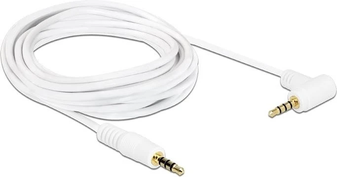 DeLOCK 3.5mm 4-Pin Klinke gerade/gewinkelt weiß 0.5m