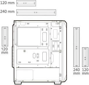 Cougar MX410 Mesh-G RGB, Glasfenster