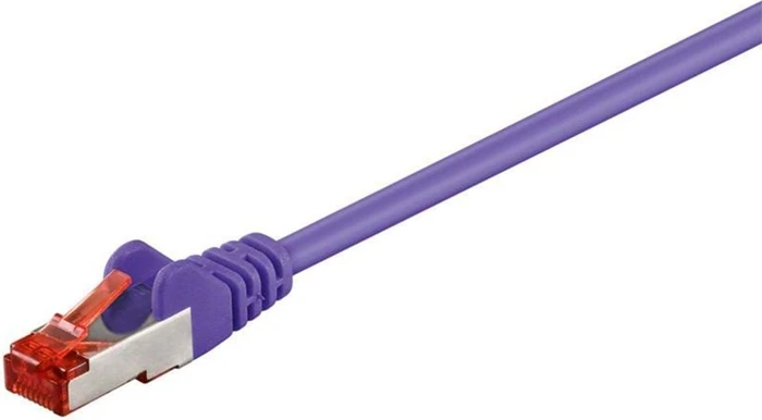 goobay Patchkabel, Cat6, S/FTP, RJ-45/RJ-45, 15m, violett
