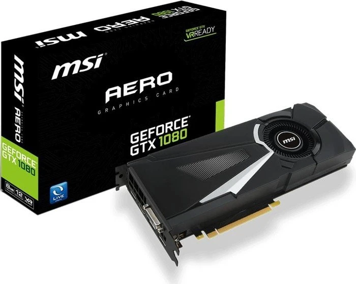MSI GeForce GTX 1080 Aero 8G, 8GB GDDR5X, DVI, HDMI, 3x DP