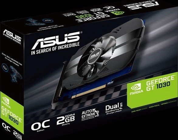 ASUS Phoenix GeForce GT 1030 OC, PH-GT1030-O2GD4, 2GB DDR4, DVI, HDMI