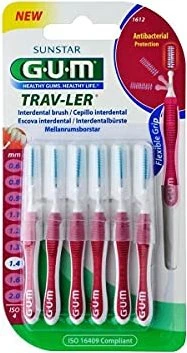 Sunstar Gum TRAV-LER Interdentalbürste Kerzenform 1.4mm rosa, 6 Stück